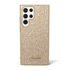 Guess Glitter Flakes Metal Logo Case - Samsung Galaxy S23 Ultra Case (Gold)