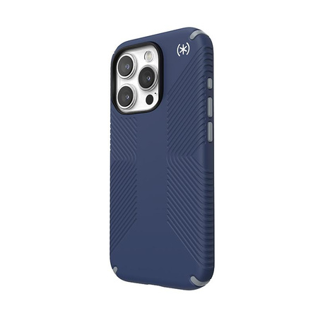 Speck Presidio2 Grip - Case for iPhone 15 Pro (Coastal Blue / Dust Grey / White)