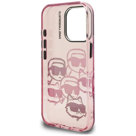 Karl Lagerfeld IML Multi K&C Head Pattern - Case for iPhone 16 Pro (pink)