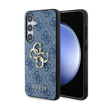 Guess 4G Großes Metall-Logo - Samsung Galaxy S24 Tasche (blau)