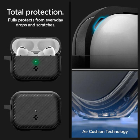 Spigen Mag Armor MagSafe - Etui do Apple Airpods Pro 1 / 2 (Czarny)