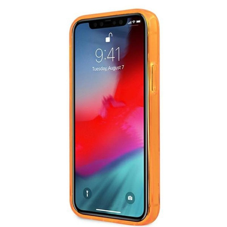 Karl Lagerfeld Choupette Head - Coque iPhone 12 / iPhone 12 Pro (orange fluo)