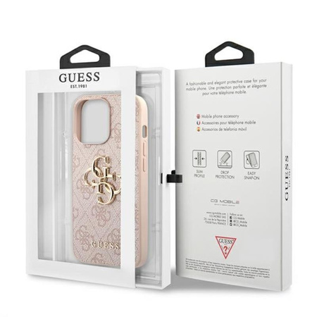 Guess 4G Big Metal Logo - iPhone 13 Pro Max Tasche (rosa)
