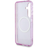 Guess Glitter Flowers Triangle Buttons MagSafe - Tasche für Samsung Galaxy S25 (lila)