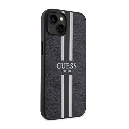 Guess 4G Printed Stripes MagSafe - Schutzhülle für iPhone 14 Plus (Schwarz)