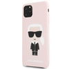 Pouzdro Karl Lagerfeld Fullbody Silicone Iconic - iPhone 11 Pro Max (růžové)
