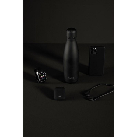 PURO ICON - Thermosflasche aus Edelstahl 500 ml (schwarz) (Pulverbeschichtung)