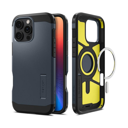 Spigen Tough Armor MagSafe - Case for iPhone 16 Pro (Metal Slate)