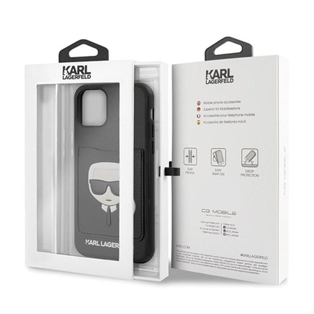 Karl Lagerfeld CardSlot - iPhone 11 case with card pocket (Black)