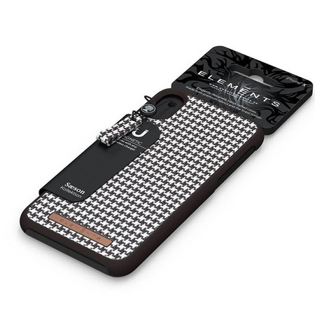 Nordic Elements Saeson Idun - Materiálové pouzdro pro iPhone Xs / X (tmavě hnědý vzor 2)