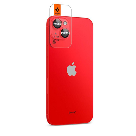 Spigen Optik.TR kamera objektívvédő - lencsevédő üveg Apple iPhone 14 / iPhone 14 Plus készülékhez (2 db) (piros)