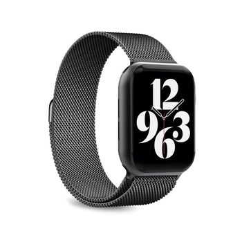 Puro Milanese mágneses szíj - Rozsdamentes acél szíj Apple Watch 38/40/41 mm-es órához (fekete)