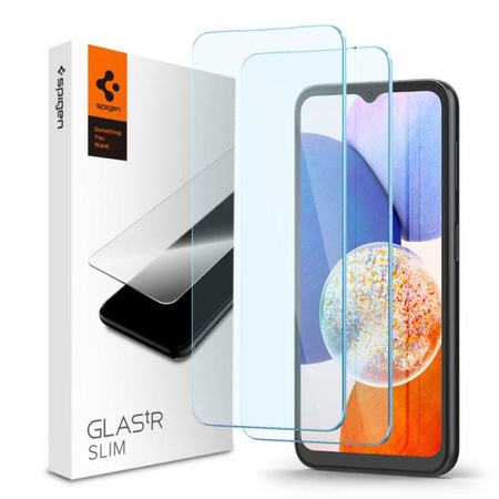 Spigen üveg.TR Slim 2-Pack - Edzett üveg Samsung Galaxy A14 5G készülékhez (2 db)