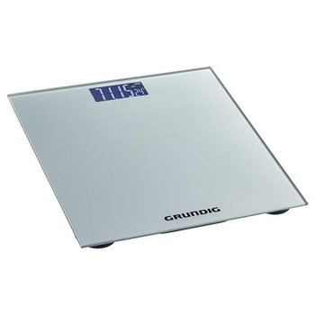Grundig - Pèse-personne électronique, en verre, jusqu'à 180 kg (argent)