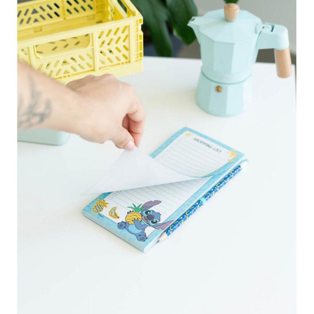 Disney Stitch - Bloc-notes magnétique / liste de courses pour frigo + crayon de la collection Tropical (10 x 21 cm)