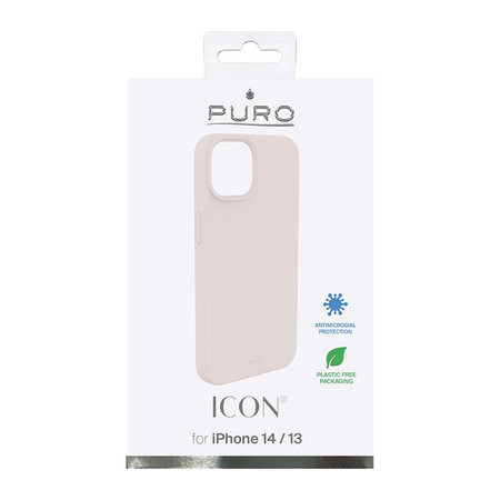 PURO ICON Cover - tok iPhone 14 / 13 (Homokrózsaszín)