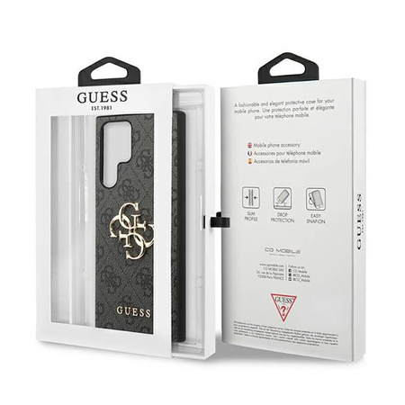 Guess 4G Big Metal Logo - Case for Samsung Galaxy S23 Ultra (Grey)