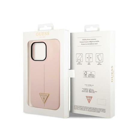 Guess Silicone Triangle Logo - iPhone 14 Pro Max Case (pink)