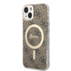 Guess Bundle Pack MagSafe 4G - MagSafe iPhone 14 tok + töltő készlet (barna/arany)