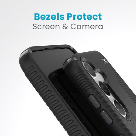 Speck Presidio2 Grip - Samsung Galaxy S24 tok (fekete/lemezszürke/fehér)
