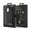 BMW Leather Carbon Blue Line - iPhone 15 Case (black)