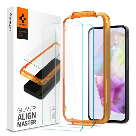 Spigen Alm Glas.TR 2-Pack - Tempered glass for Samsung Galaxy A35 5G (2 pcs.) (Transparent)