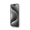 Karl Lagerfeld Diagonal Gesteppte Schrift - iPhone 15 Pro Tasche (rosa)