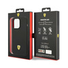 Ferrari Silikon Metall Logo - iPhone 14 Pro Max Hülle (schwarz)
