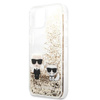 Karl Lagerfeld Liquid Glitter Karl & Choupette - iPhone 13 Mini tok (arany)