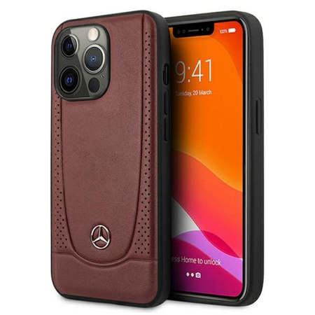 Mercedes Leather Urban Line - iPhone 13 Pro Max Case (red)