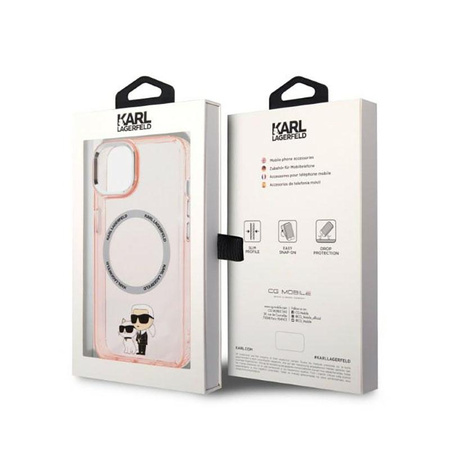 Karl Lagerfeld IML NFT Karl & Choupette MagSafe - Case for iPhone 14 (Pink)