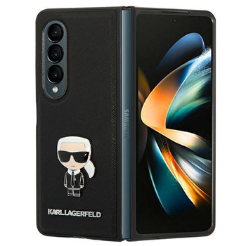 Karl Lagerfeld Saffiano Ikonik - Samsung Galaxy Z Fold 4 tok (fekete)