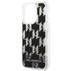 Karl Lagerfeld Monogram Liquid Glitter - Case for iPhone 14 Pro Max (Black)
