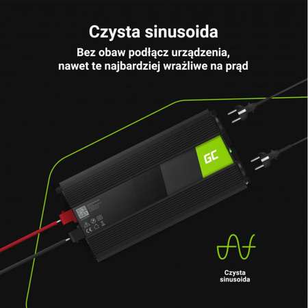 Green Cell - Střídač Green Cell® z 12V na 230V 2000W/4000W s čistou sinusovkou