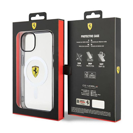 Ferrari Outline Magsafe - Case for iPhone 14 Plus (Transparent)