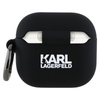 Karl Lagerfeld Silicone Karl & Choupette Head 3D - AirPods 4 Case (black)