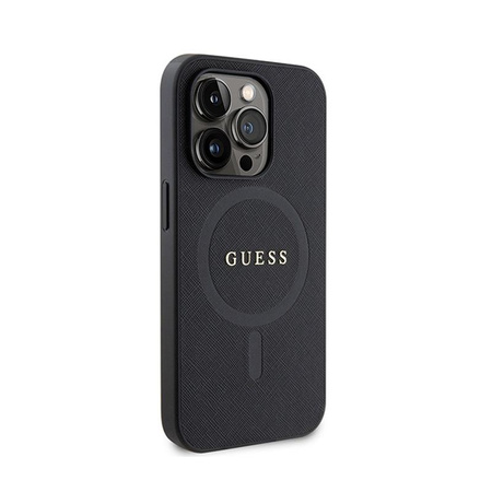 Guess Saffiano MagSafe - iPhone 15 Pro Tasche (schwarz)