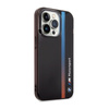 BMW Tricolor Stripe - iPhone 14 Pro Max Tasche (Schwarz)