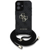 Guess 4G Big Logo Cord Strap Crossbody - Case for iPhone 16 Plus (black)