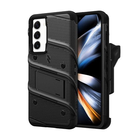 ZIZO BOLT Series - Armored case for Samsung Galaxy S23+ with 9H glass for screen + holder with stand (black)