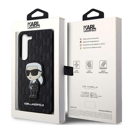 Karl Lagerfeld NFT Saffiano Monogram Ikonik - Etui Samsung Galaxy S23 (czarny)
