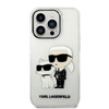Karl Lagerfeld IML Glitter NFT Karl & Choupette - Coque iPhone 14 Pro Max (Transparent)