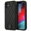Mercedes Leather Wave Line - iPhone 12 mini case (black)