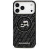 Karl Lagerfeld IML Glitter Karl & Choupette Heads Logo MagSafe - Case for iPhone 17 Pro Max (black)