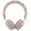 Guess Peony Script Round Shape - Wireless Over-Ear Bluetooth ENC Headphones (Brown)