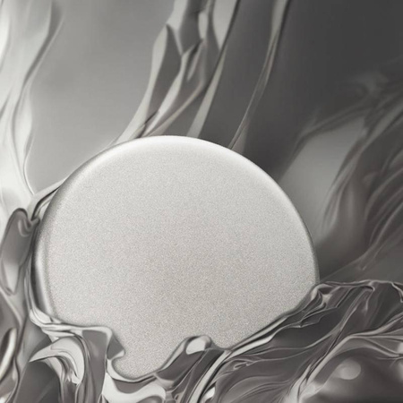 Crong MagSpot Wireless Charger - MagSafe 15W Aluminum Inductive Charger (Silver White)