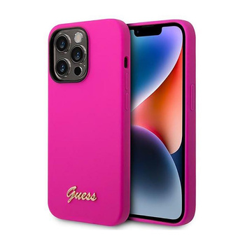 Guess Silikon Vintage - iPhone 14 Pro Max Tasche (fuchsia)