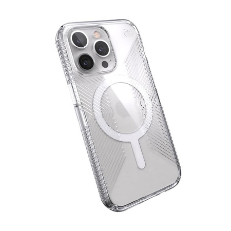 Speck Presidio Perfect-Clear with Grips + MagSafe - iPhone 13 Pro tok MICROBAN bevonattal (átlátszó)