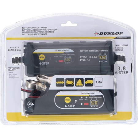 Dunlop - Smart charger / charger 3.8A 6-12 V