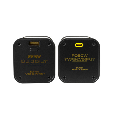 WEKOME WP-347 Vanguard Series - Power banka 20000 mAh Super rychlé nabíjení s vestavěným USB-C PD 20W a Lightning + USB-A QC3.0 22,5W kabelem (žlutá)